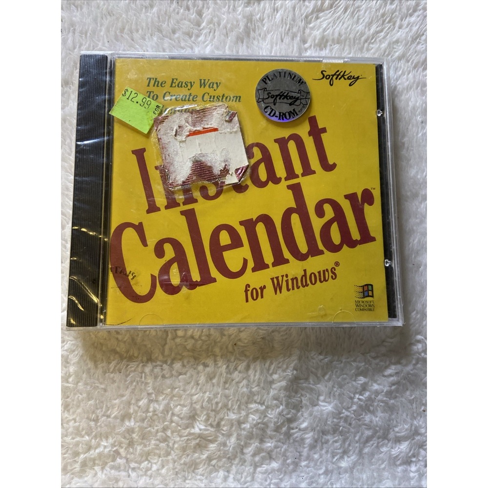 Softkey Instant Calendar For Windows PC CD ROM NIP NOS Sealed Brand New VTG 1994